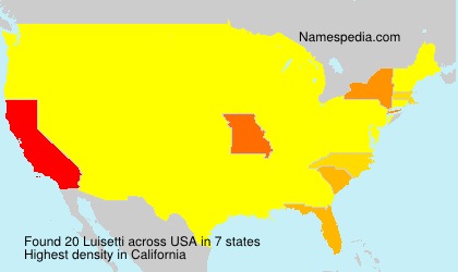 Surname Luisetti in USA Surname Luisetti in USA