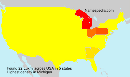 Surname Lukity in USA