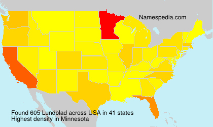 Surname Lundblad in USA Surname Lundblad in USA