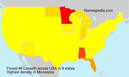 Surname Lunseth in USA Surname Lunseth in USA
