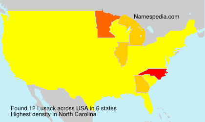 Surname Lusack in USA
