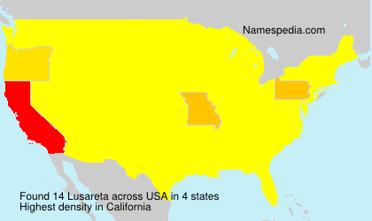 Surname Lusareta in USA Surname Lusareta in USA