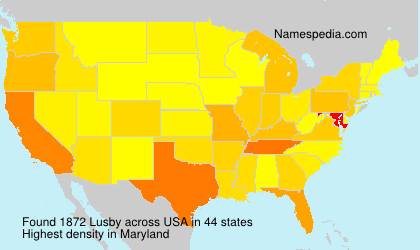 Surname Lusby in USA Surname Lusby in USA