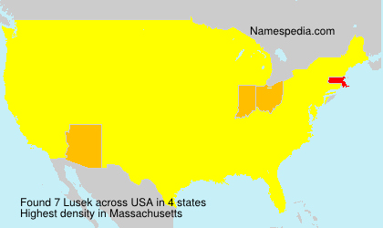 Surname Lusek in USA Surname Lusek in USA