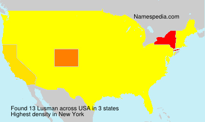 Surname Lusman in USA Surname Lusman in USA