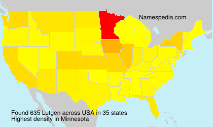 Surname Lutgen in USA Surname Lutgen in USA
