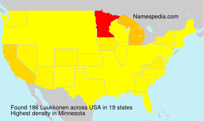 Surname Luukkonen in USA Surname Luukkonen in USA