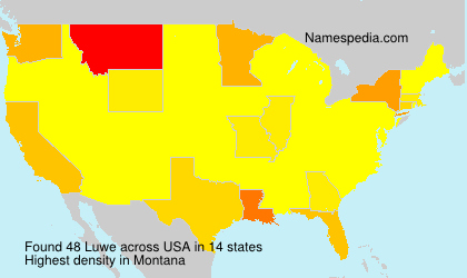 Surname Luwe in USA Surname Luwe in USA