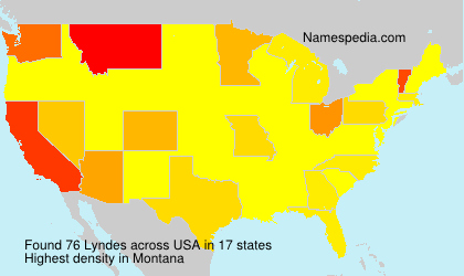Surname Lyndes in USA Surname Lyndes in USA