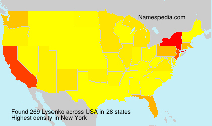 Surname Lysenko in USA Surname Lysenko in USA