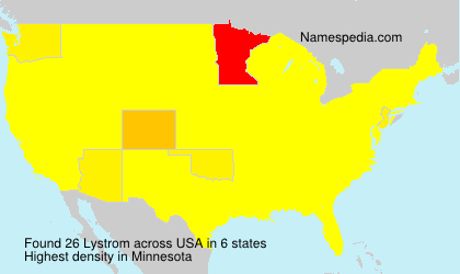 Surname Lystrom in USA Surname Lystrom in USA