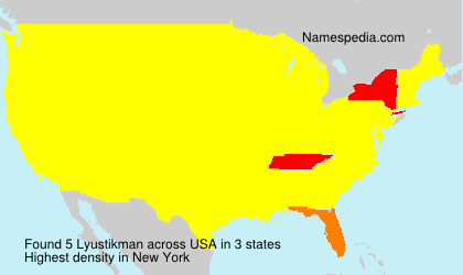 Surname Lyustikman in USA Surname Lyustikman in USA
