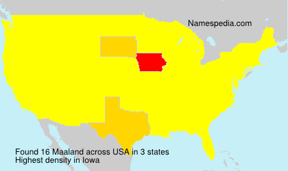 Surname Maaland in USA Surname Maaland in USA