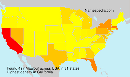 Surname Maalouf in USA Surname Maalouf in USA