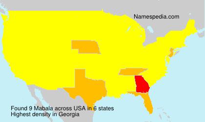 Surname Mabala in USA Surname Mabala in USA