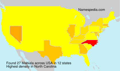 Surname Mabiala in USA Surname Mabiala in USA