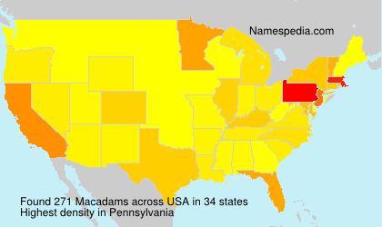 Surname Macadams in USA Surname Macadams in USA