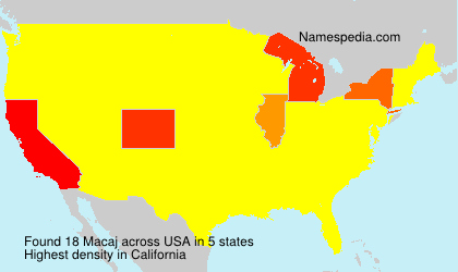 Surname Macaj in USA Surname Macaj in USA