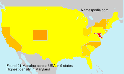 Surname Macalou in USA