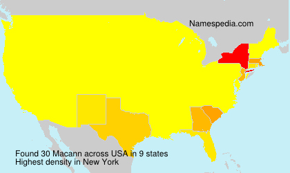 Surname Macann in USA Surname Macann in USA