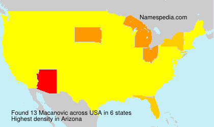 Surname Macanovic in USA Surname Macanovic in USA