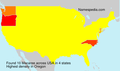 Surname Macaree in USA Surname Macaree in USA