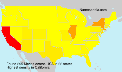 Surname Macas in USA Surname Macas in USA