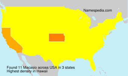 Surname Macasio in USA Surname Macasio in USA