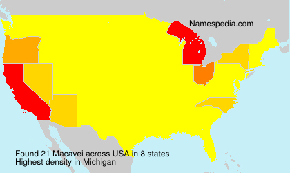 Surname Macavei in USA Surname Macavei in USA