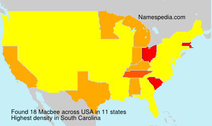 Surname Macbee in USA Surname Macbee in USA