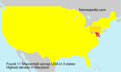 Surname Maccentelli in USA