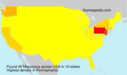 Surname Macciocca in USA Surname Macciocca in USA