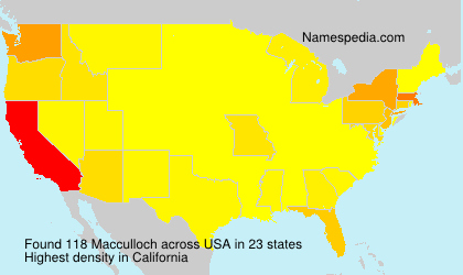 Surname Macculloch in USA Surname Macculloch in USA