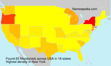 Surname Macdaniels in USA Surname Macdaniels in USA