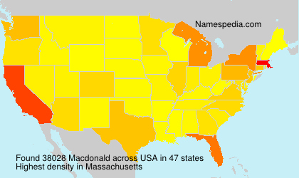 Surname Macdonald in USA Surname Macdonald in USA