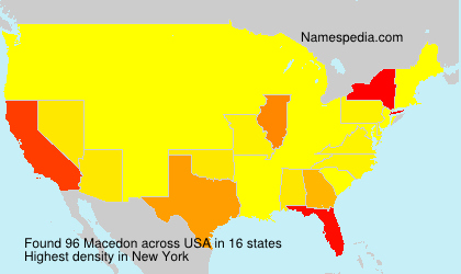 Surname Macedon in USA Surname Macedon in USA