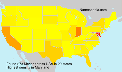 Surname Macer in USA Surname Macer in USA