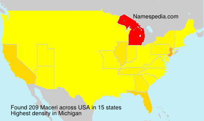 Surname Maceri in USA