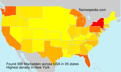 Surname Macfadden in USA Surname Macfadden in USA
