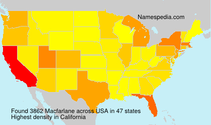 Surname Macfarlane in USA Surname Macfarlane in USA