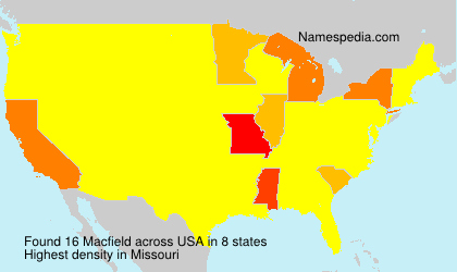 Surname Macfield in USA