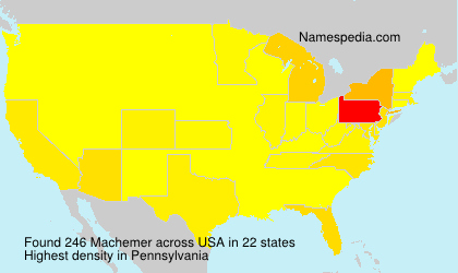 Surname Machemer in USA Surname Machemer in USA