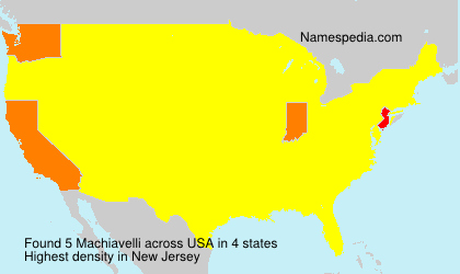 Surname Machiavelli in USA Surname Machiavelli in USA