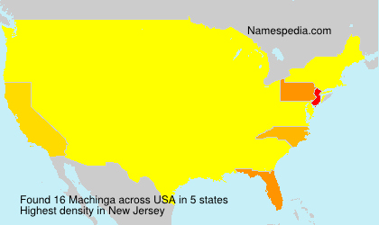 Surname Machinga in USA Surname Machinga in USA
