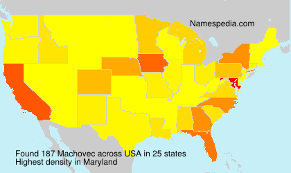 Surname Machovec in USA Surname Machovec in USA