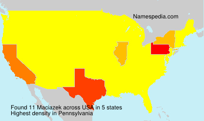 Surname Maciazek in USA Surname Maciazek in USA