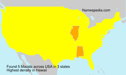 Surname Macida in USA Surname Macida in USA