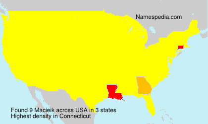 Surname Macieik in USA Surname Macieik in USA