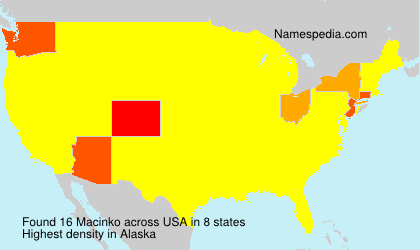 Surname Macinko in USA Surname Macinko in USA
