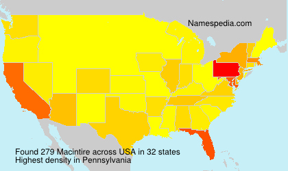 Surname Macintire in USA Surname Macintire in USA